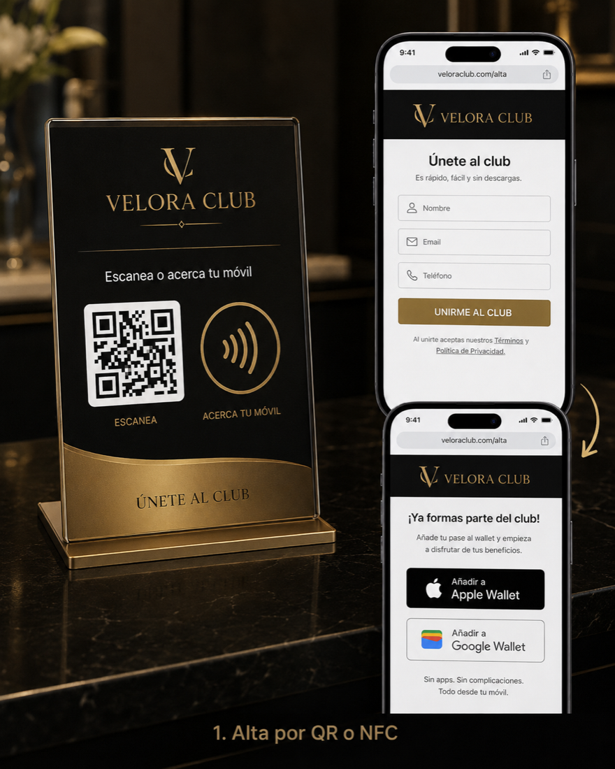Alta por QR + NFC